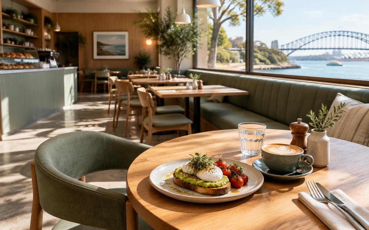 Café concept imagery for Harbour & Grain